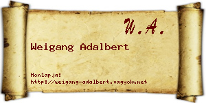 Weigang Adalbert névjegykártya